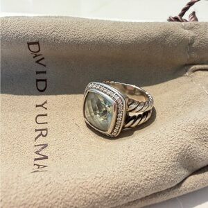 David Yurman Albion Ring Prasiolite with Diamonds Color - Green